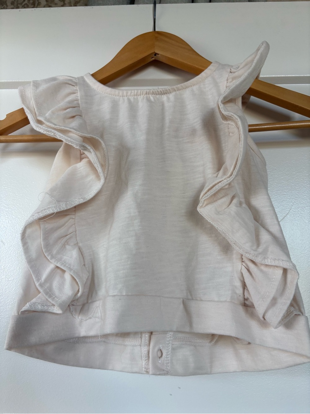 Girls White Sleeveless Ruffle Top by Jessica Simpson- Size 4T